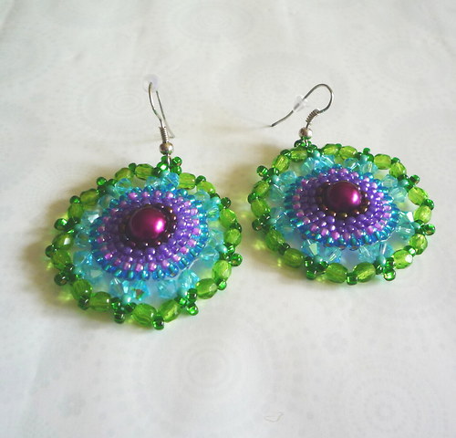 Magické letní barvy - swarovski - náušnice — foto 3