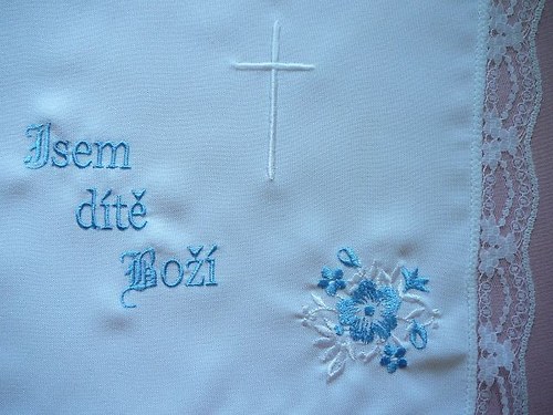 Křestní rouška B1 - čtverec — foto 2