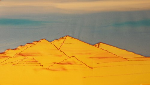Hedvábná šála - Egyptské pyramidy — foto 5