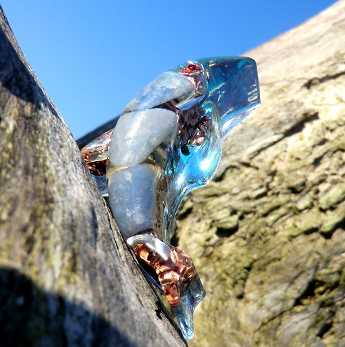 Orgonit *Amulet 2* Delfínek s Kalcitem — foto 6