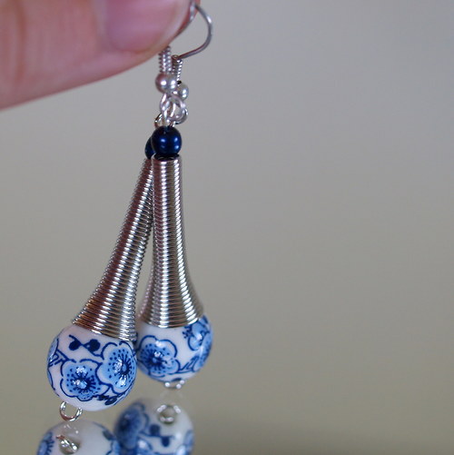 Spirály modré porcelánky — foto 2