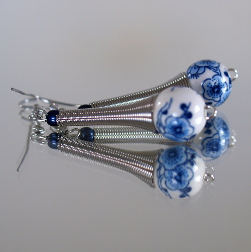 Spirály modré porcelánky — foto 3