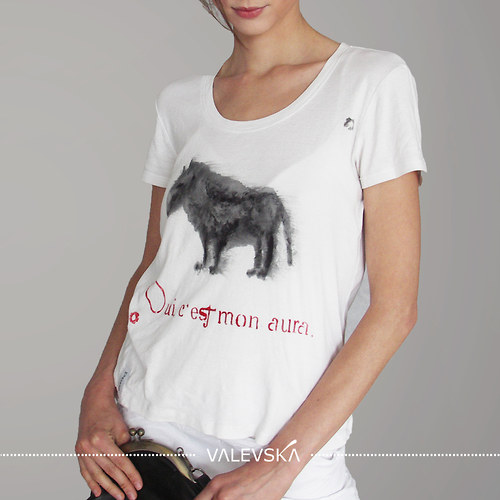 OUI, C´EST MON AURA, art brute triko — foto 2