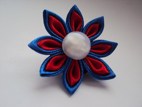 Kanzashi brož malá KATIE — foto 3