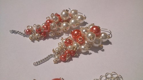 Orangewhite Romantic - náušnice — foto 3