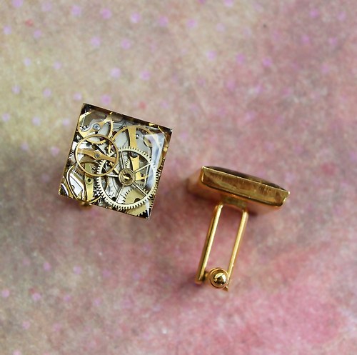 Manžetové knoflíčky /gold/ — foto 3