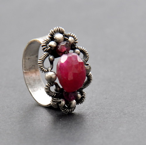 Old love: Ruby - prsten Ag 925/1000 — foto 5