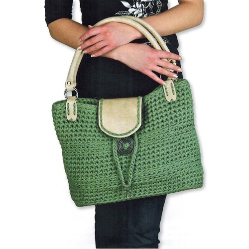 Ucho pro tašku Hoooked, hadí kůže, 51x2cm - černá — foto 2