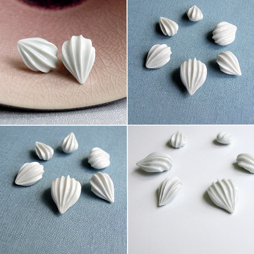Porcelánové náušnice "Pusinky" — foto 4