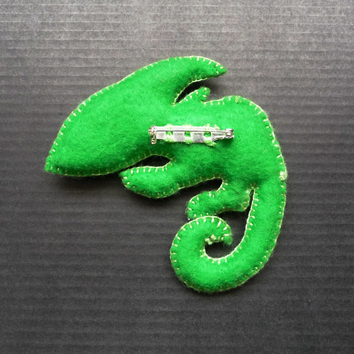 Chameleoní brož - zelená — foto 3
