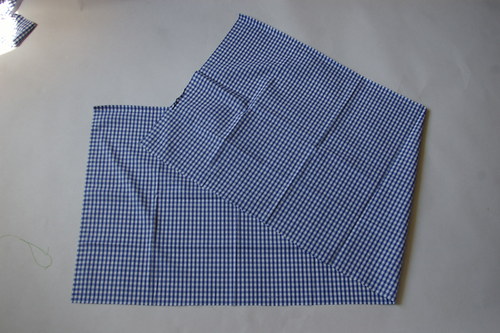 Kanafas modrobíly kostičky 146 x 50 — foto 2