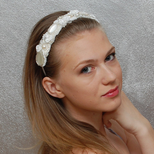 Balerínka ... svatební čelenka SLEVA — foto 4
