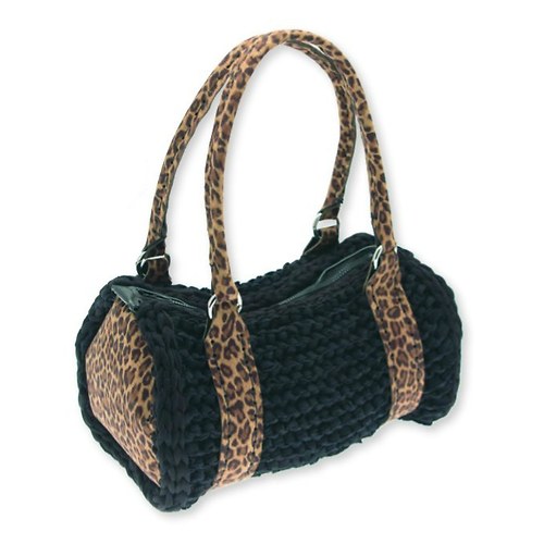 Ucho pro tašku Hoooked, leopard, 68x4cm - světlá — foto 2