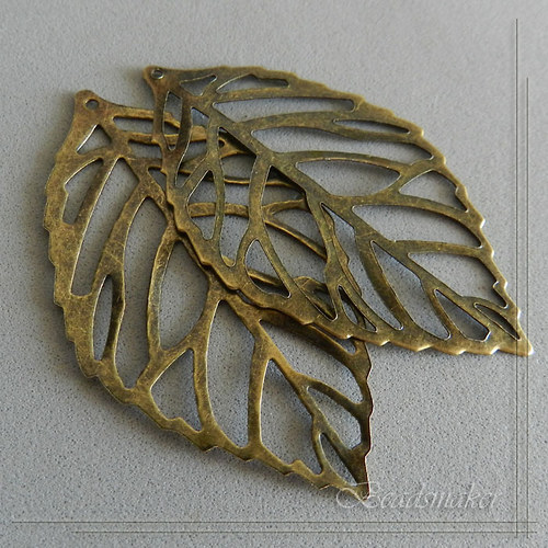 Přívěsek List, 54x32 mm - 2 ks — foto 2
