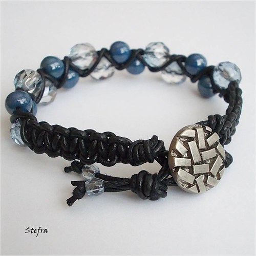 Dew - kožený náramek Shamballa — foto 2