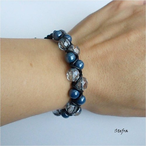 Dew - kožený náramek Shamballa — foto 4