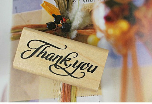 Dřevěné razítko- Thank you /3 ks/ — foto 5