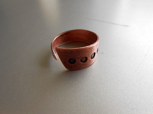 Měděný prsten steampunk — foto 2