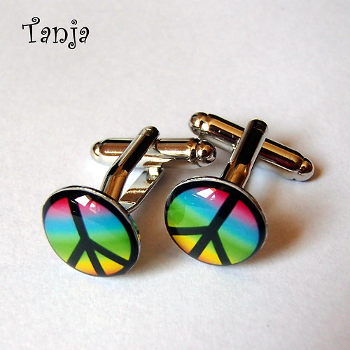 Manžetové knoflíčky hippies — foto 2