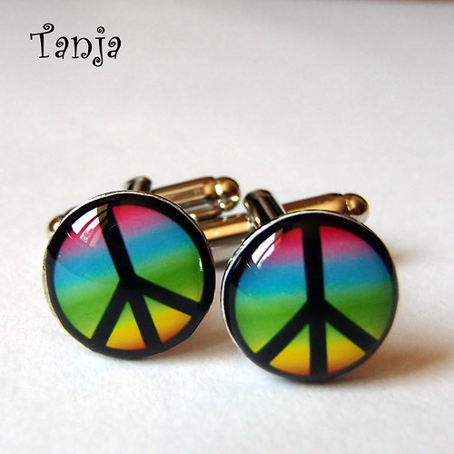 Manžetové knoflíčky hippies — foto 4