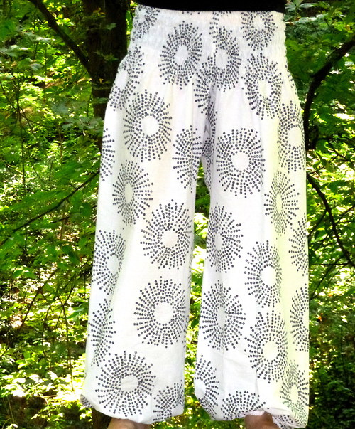 Turecké kalhoty White Psychedelic — foto 3