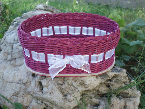 Oválný košík se stuhou — foto 2