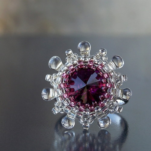 Perla mezi vločkami - prsten - Swarovski... — foto 2