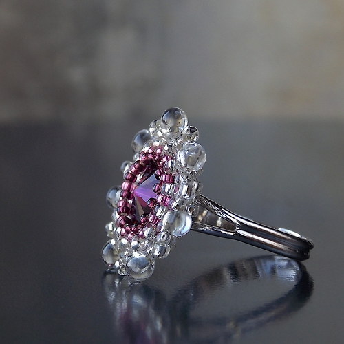 Perla mezi vločkami - prsten - Swarovski... — foto 3