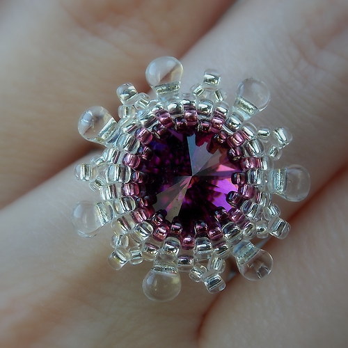 Perla mezi vločkami - prsten - Swarovski... — foto 4