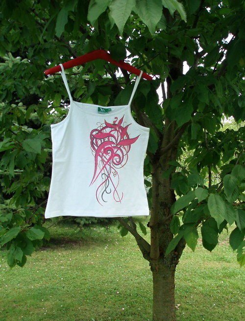 Tílko bílé s ornamenty — foto 2