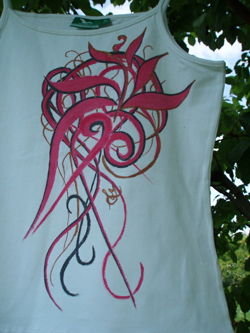 Tílko bílé s ornamenty — foto 3