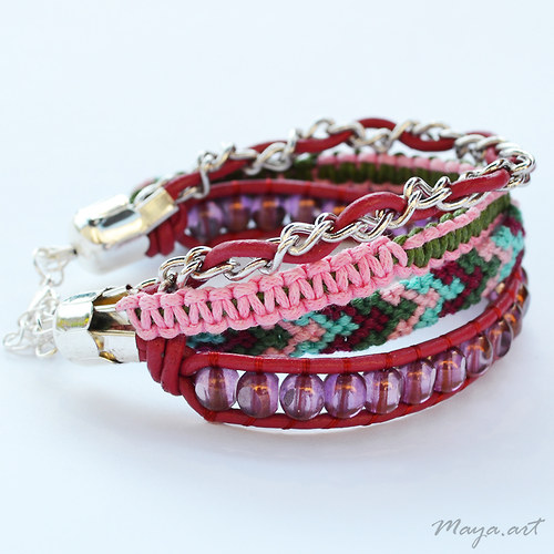Zelenorůžový náramek "EMBRACING BRACELET" — foto 2
