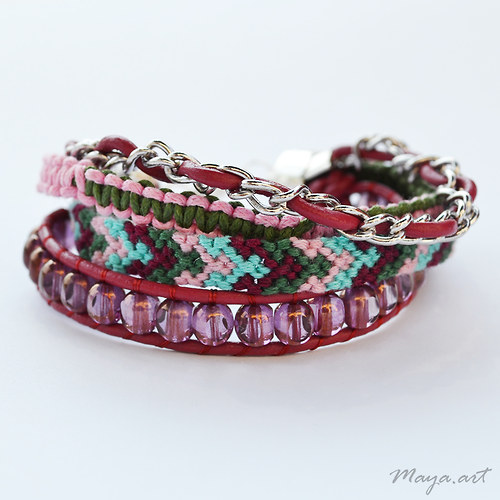 Zelenorůžový náramek "EMBRACING BRACELET" — foto 4