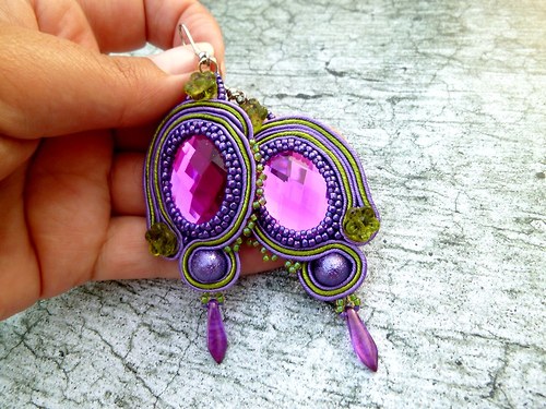 Soutache "Fuchsia & Violet " — foto 5