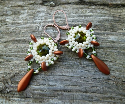 Swarovski rivoli "Olivine & Metallic rust" — foto 2