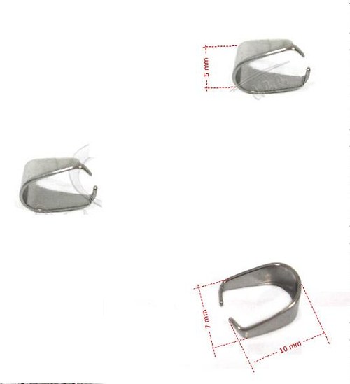 Ocelové šlupny -10x7mm - 5ks — foto 2