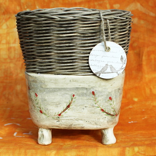 Fine rustic decoration červené kvítky — foto 3