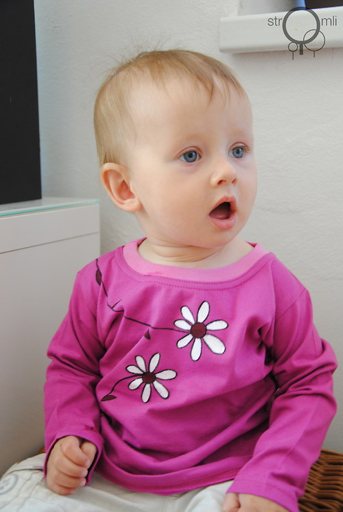 Malované růžové s kytkama 6-9 M — foto 3