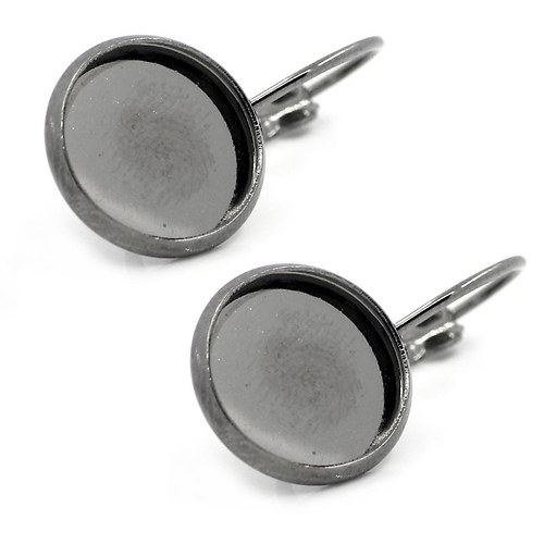 Náušnice GUNMETAL 12mm(1pár) — foto 2
