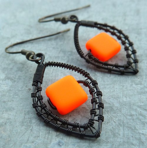 Náušnice - Crazy Neon oranžové — foto 3