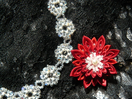 Kanzashi náhrdelník — foto 3