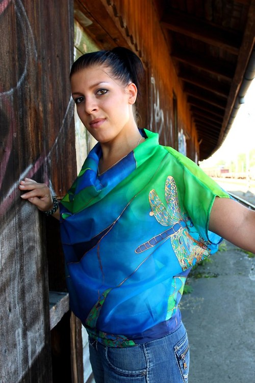 Halenka z pravého hedvábí — foto 2