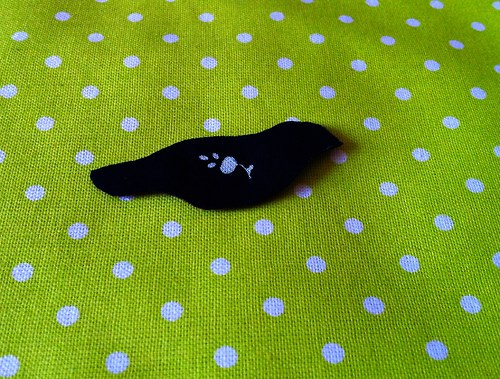 Brož ptačí V - modrotisková — foto 2