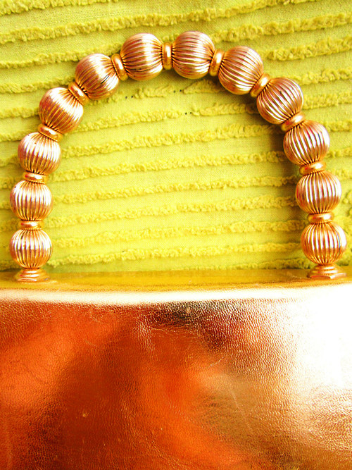 Vintage kabelka gold — foto 3