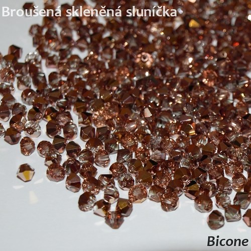 Bicone - sluníčka - 4 mm - 30 ks — foto 2