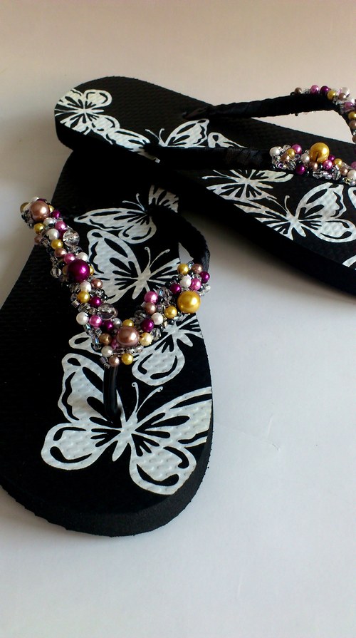 Flip-flop No.3 .. black butterfly — foto 3
