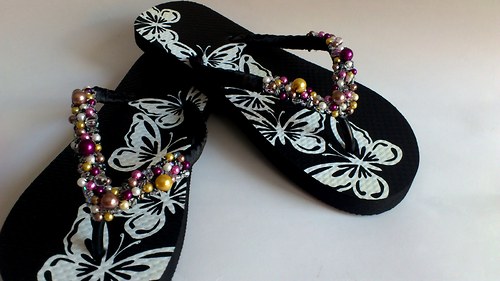 Flip-flop No.3 .. black butterfly — foto 4