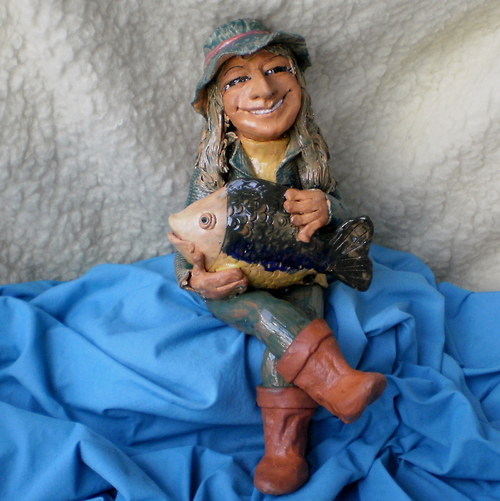Vodník Vavřinec,s kaprem,36cm — foto 4