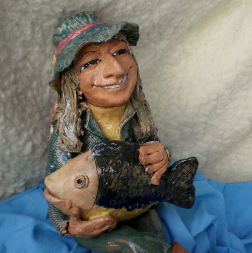 Vodník Vavřinec,s kaprem,36cm — foto 5