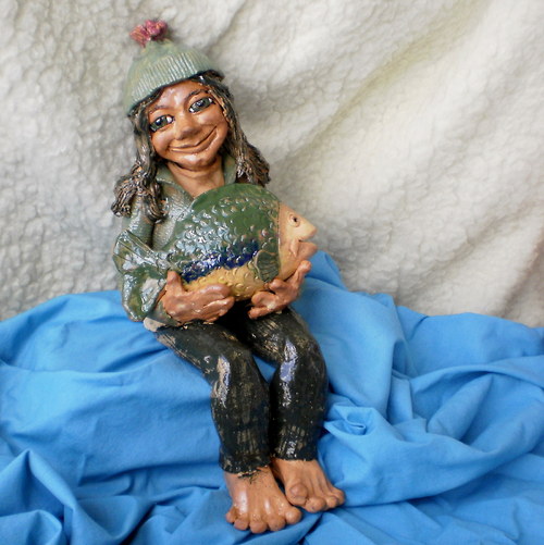 Vodník Kristián,s kaprem,36cm — foto 4